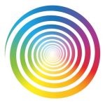 Rainbow Color Gradient Spiral White